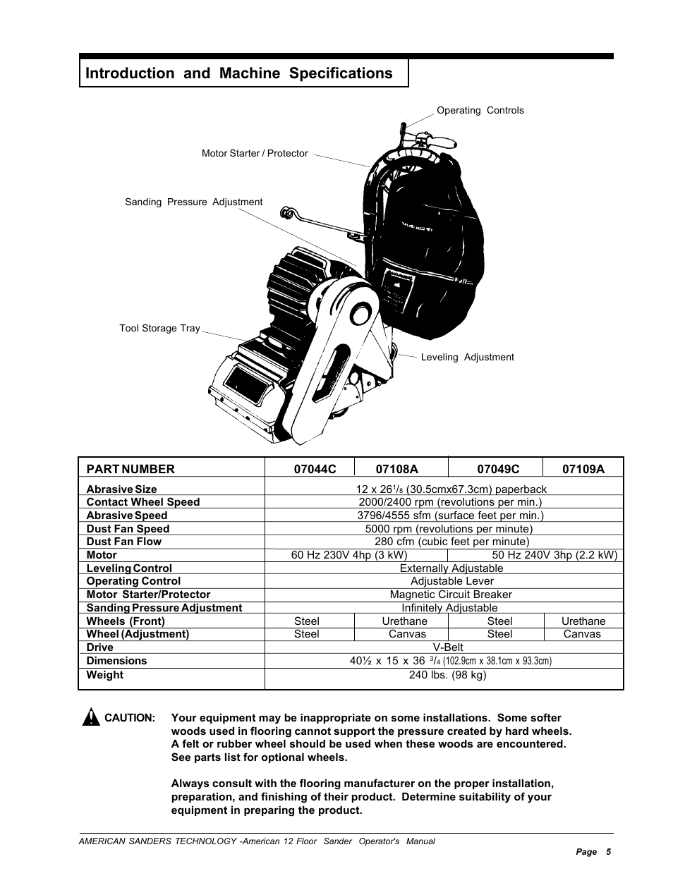 Introduction and machine specifications | Nilfisk-ALTO American 12 User Manual | Page 5 / 30
