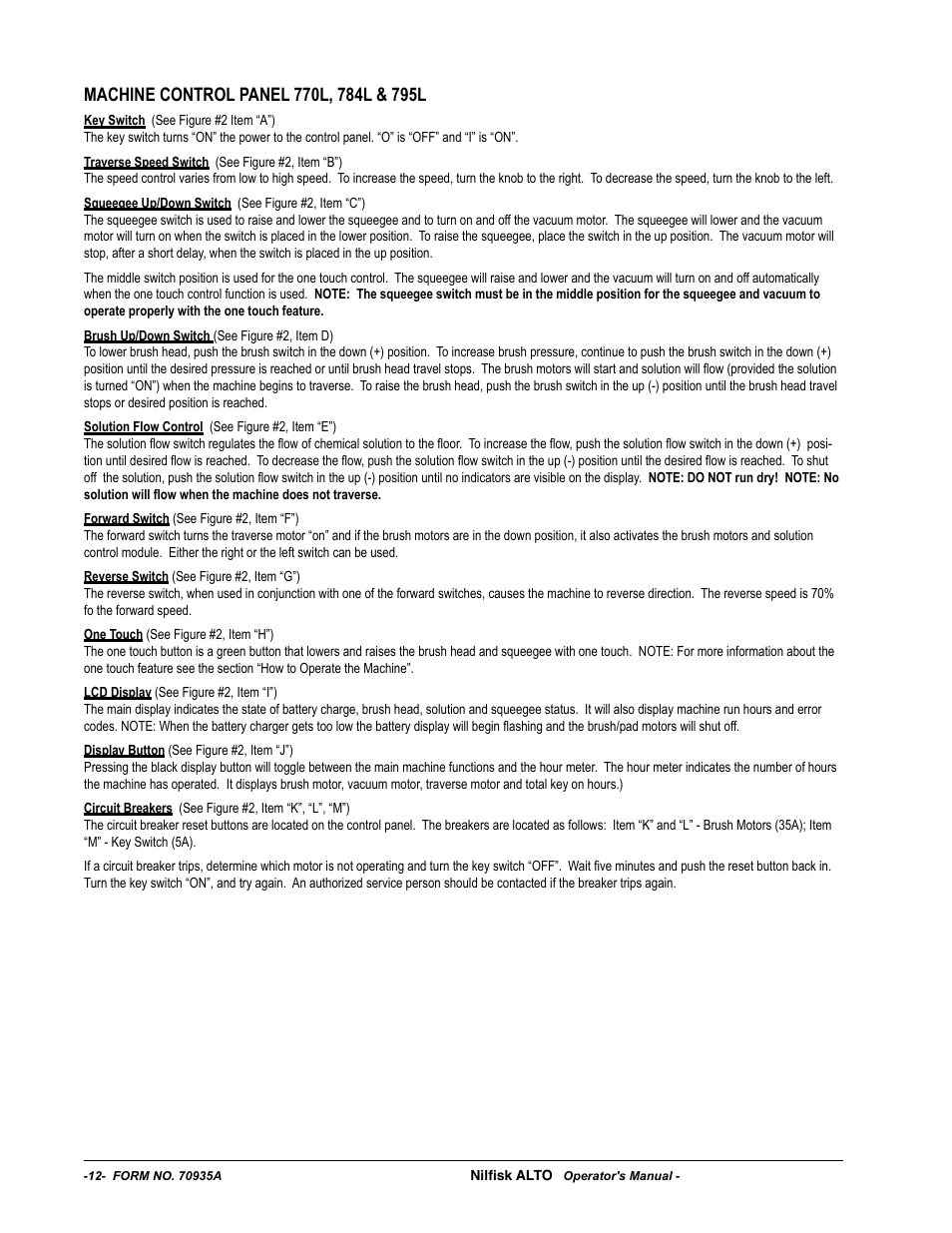 Nilfisk-ALTO SCRUBTEC 770 S 05220G User Manual | Page 12 / 68