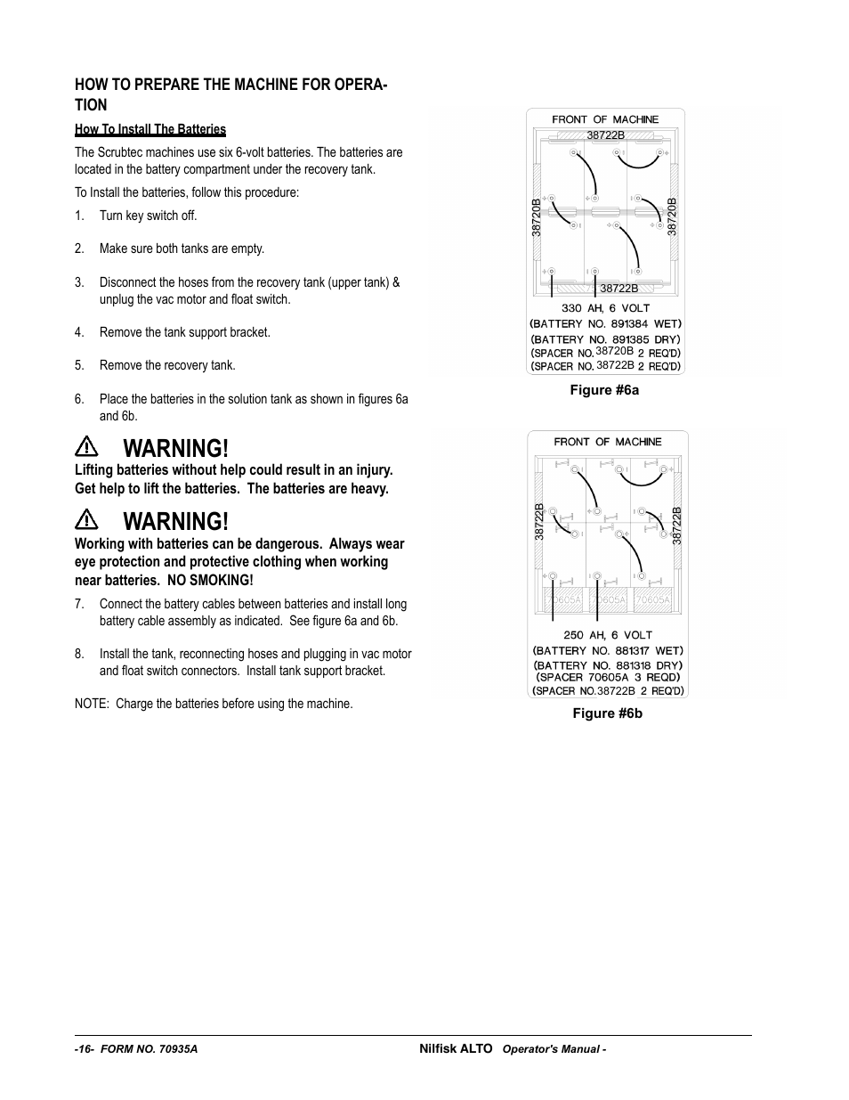 Warning | Nilfisk-ALTO SCRUBTEC 770 S 05220G User Manual | Page 16 / 68