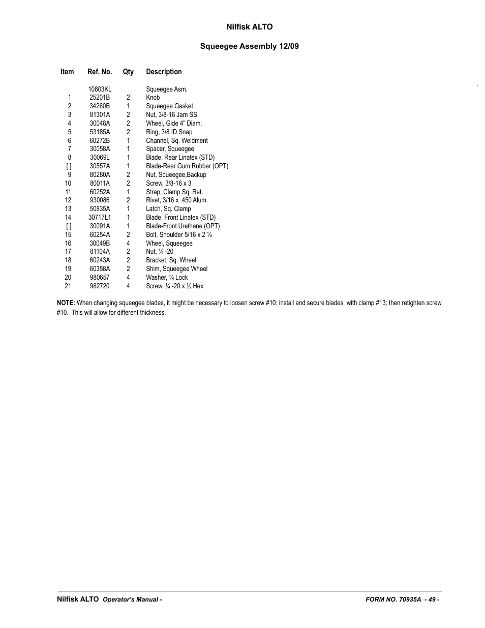 Nilfisk-ALTO SCRUBTEC 770 S 05220G User Manual | Page 49 / 68