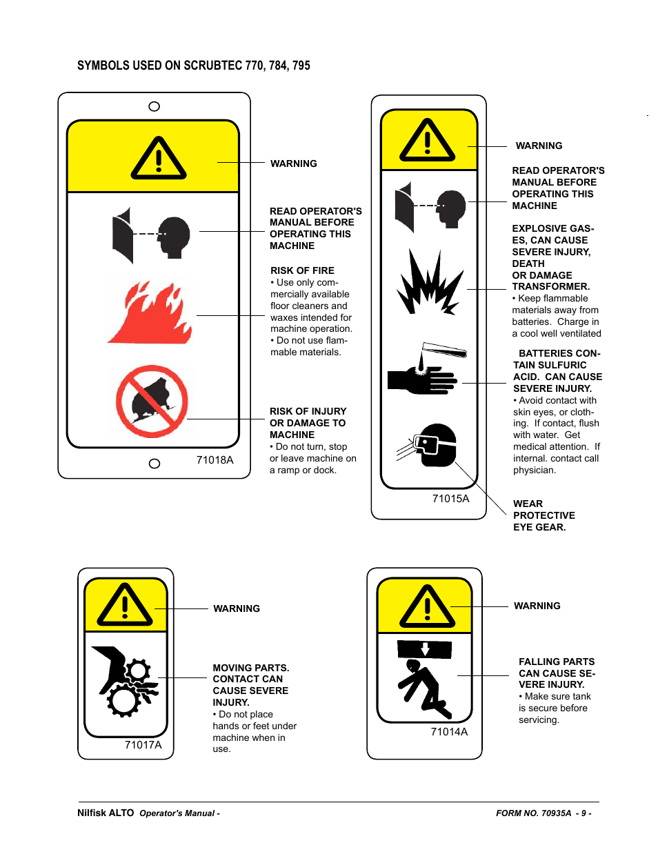Nilfisk-ALTO SCRUBTEC 770 S 05220G User Manual | Page 9 / 68