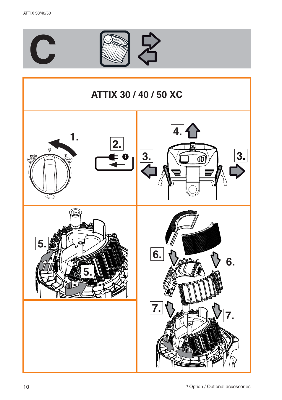 Nilfisk-ALTO ATTIX 30 / PC / XC User Manual | Page 10 / 16