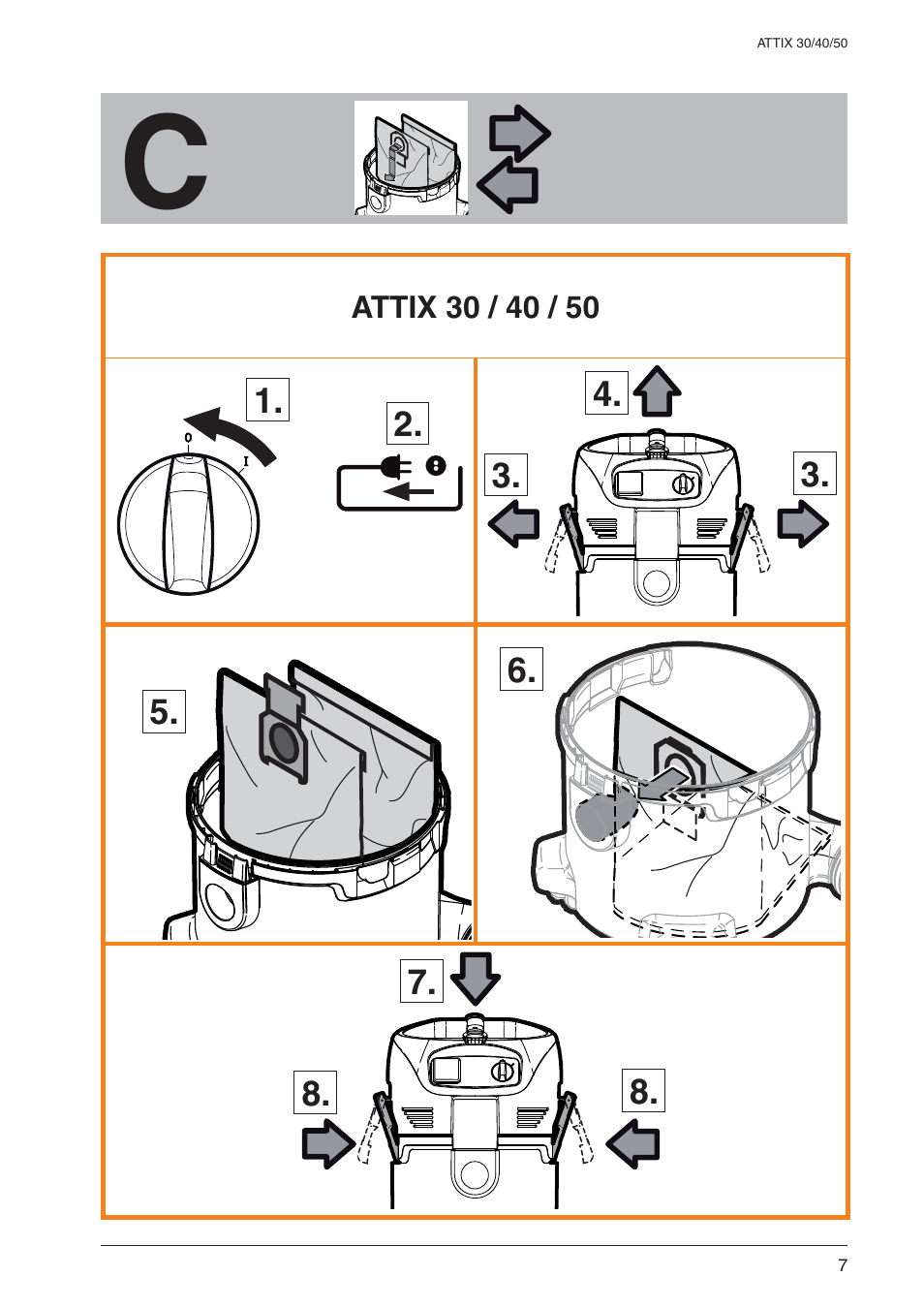 Nilfisk-ALTO ATTIX 30 / PC / XC User Manual | Page 7 / 16