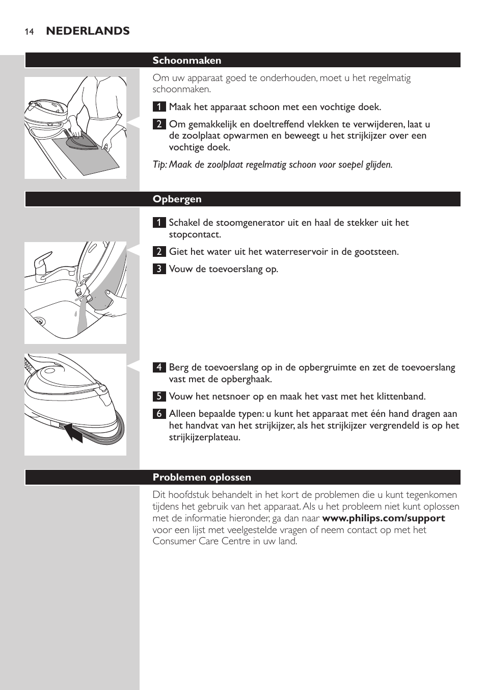 Philips PerfectCare Pure Dampfbügelstation User Manual | Page 14 / 34