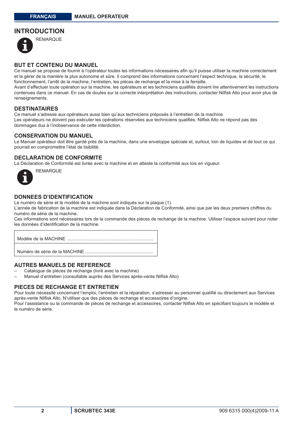 Introduction | Nilfisk-ALTO SCRUBTEC 343E User Manual | Page 22 / 76