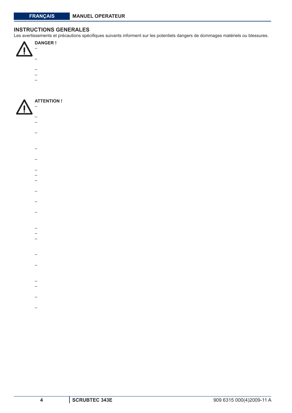 Nilfisk-ALTO SCRUBTEC 343E User Manual | Page 24 / 76