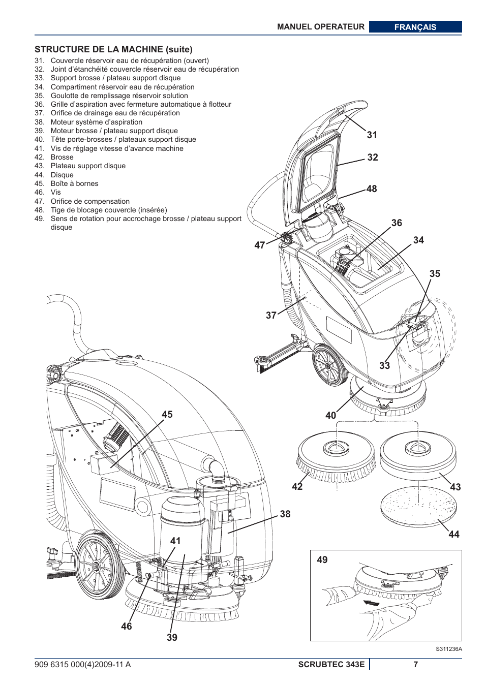 Nilfisk-ALTO SCRUBTEC 343E User Manual | Page 27 / 76