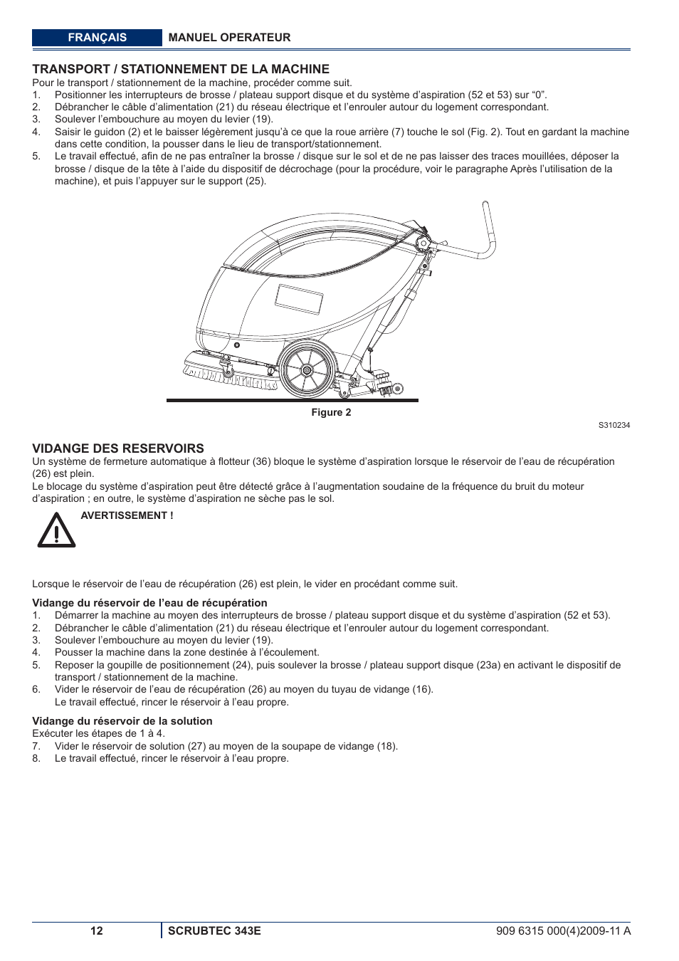 Nilfisk-ALTO SCRUBTEC 343E User Manual | Page 32 / 76