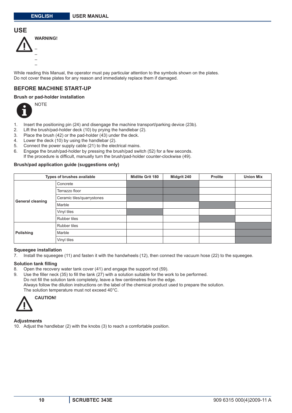 Nilfisk-ALTO SCRUBTEC 343E User Manual | Page 48 / 76