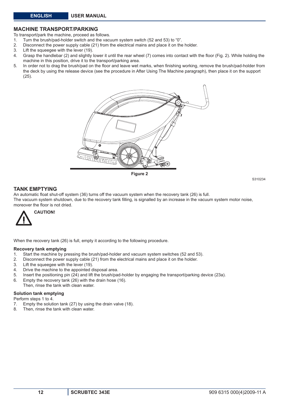 Nilfisk-ALTO SCRUBTEC 343E User Manual | Page 50 / 76