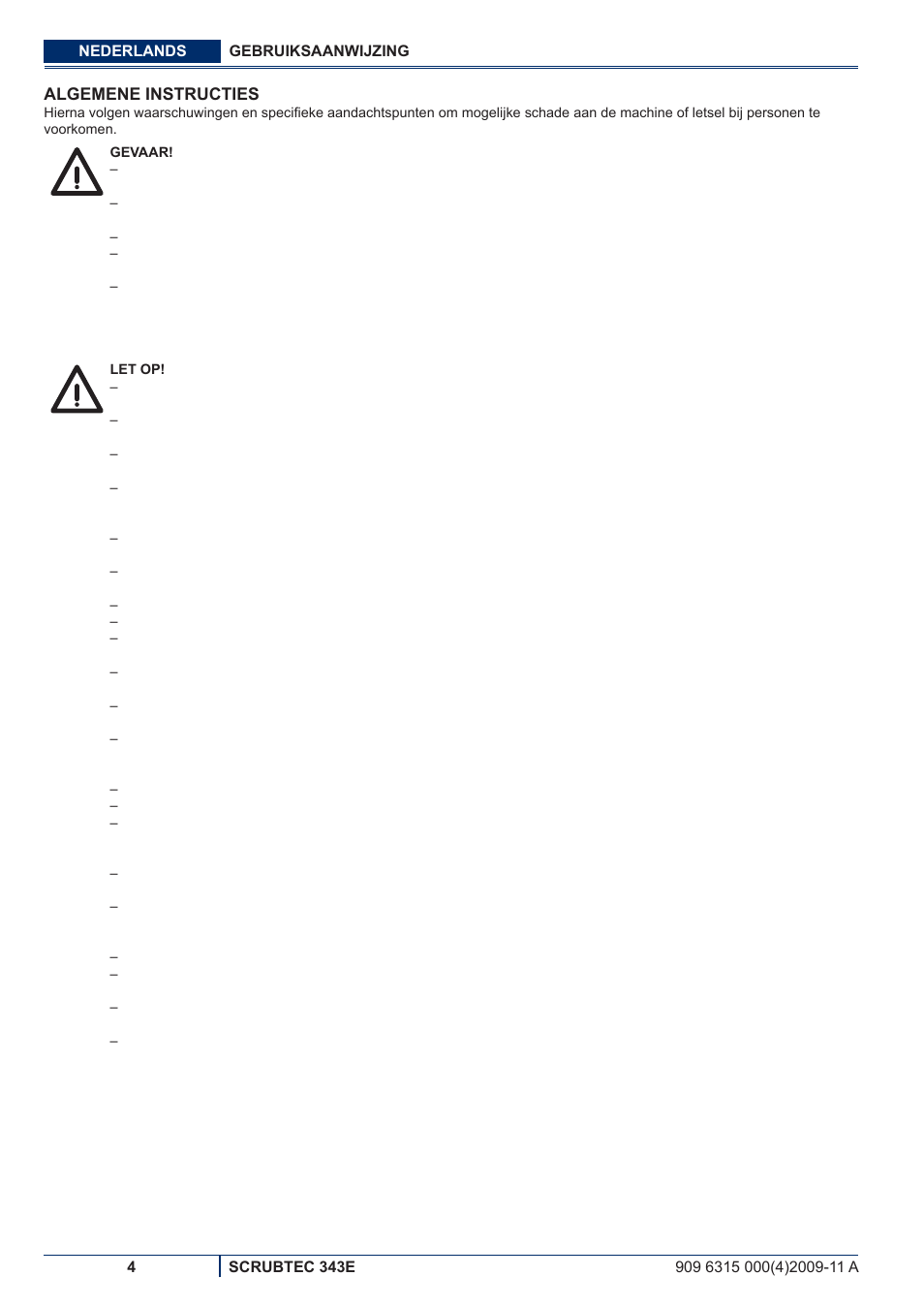 Nilfisk-ALTO SCRUBTEC 343E User Manual | Page 60 / 76