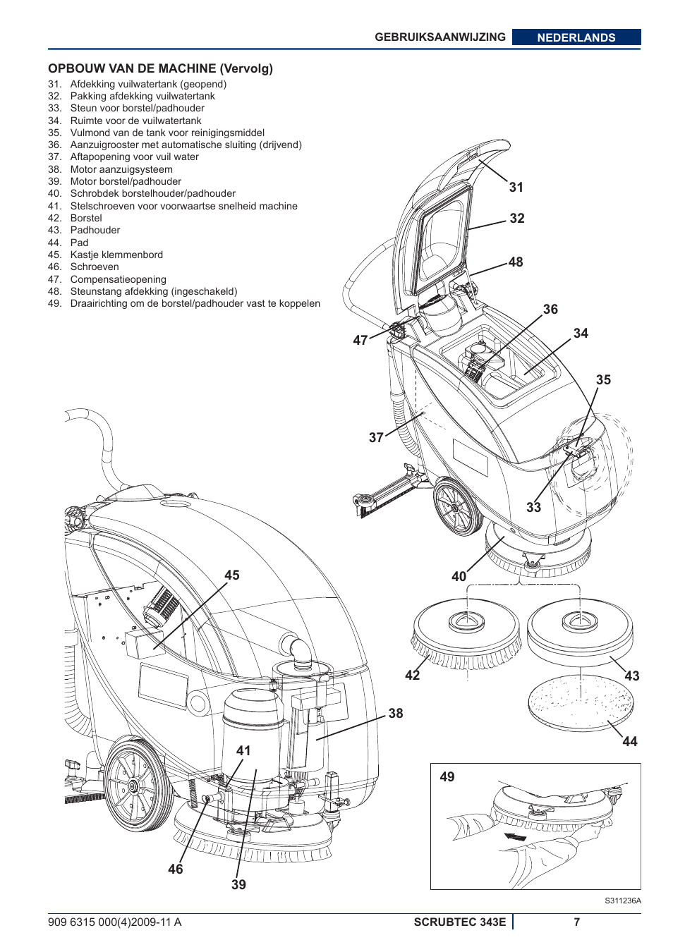 Nilfisk-ALTO SCRUBTEC 343E User Manual | Page 63 / 76