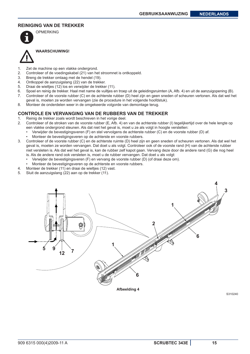 Nilfisk-ALTO SCRUBTEC 343E User Manual | Page 71 / 76