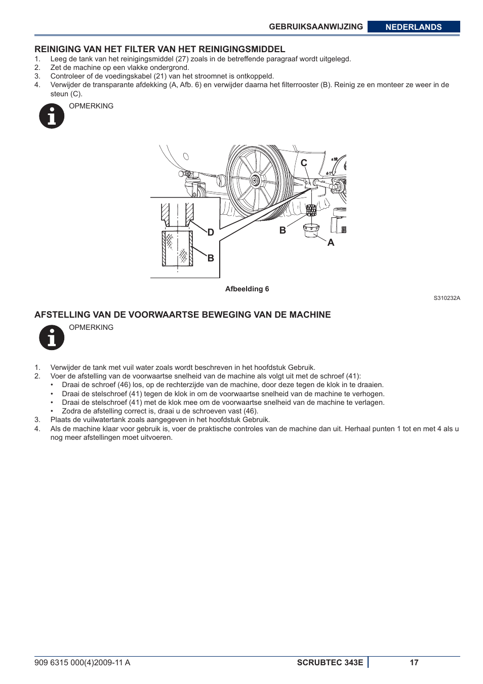 Cb a b d | Nilfisk-ALTO SCRUBTEC 343E User Manual | Page 73 / 76