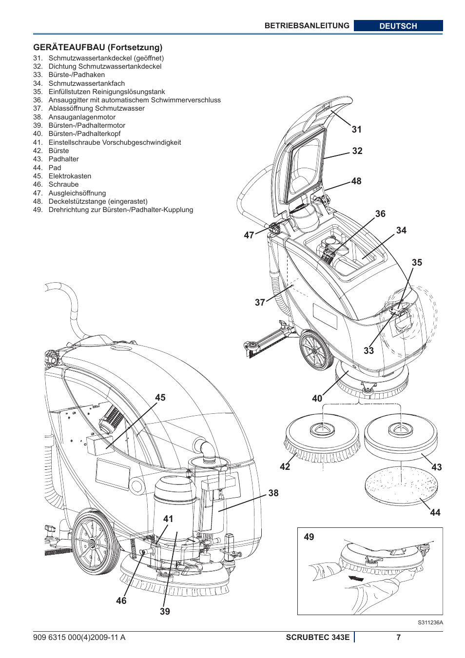 Nilfisk-ALTO SCRUBTEC 343E User Manual | Page 9 / 76