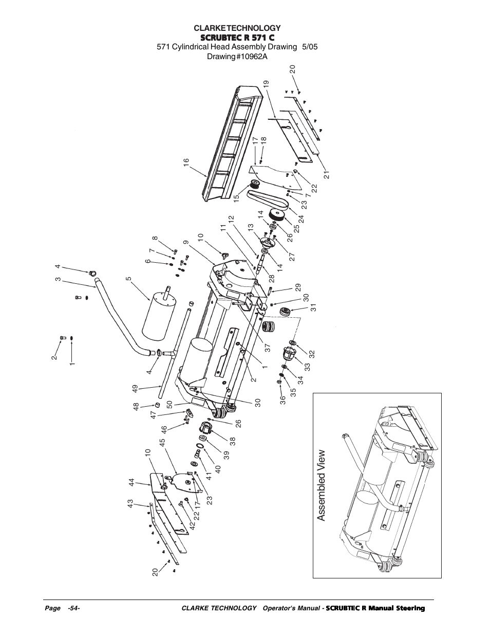 Assembled view | Nilfisk-ALTO R 571 User Manual | Page 54 / 72