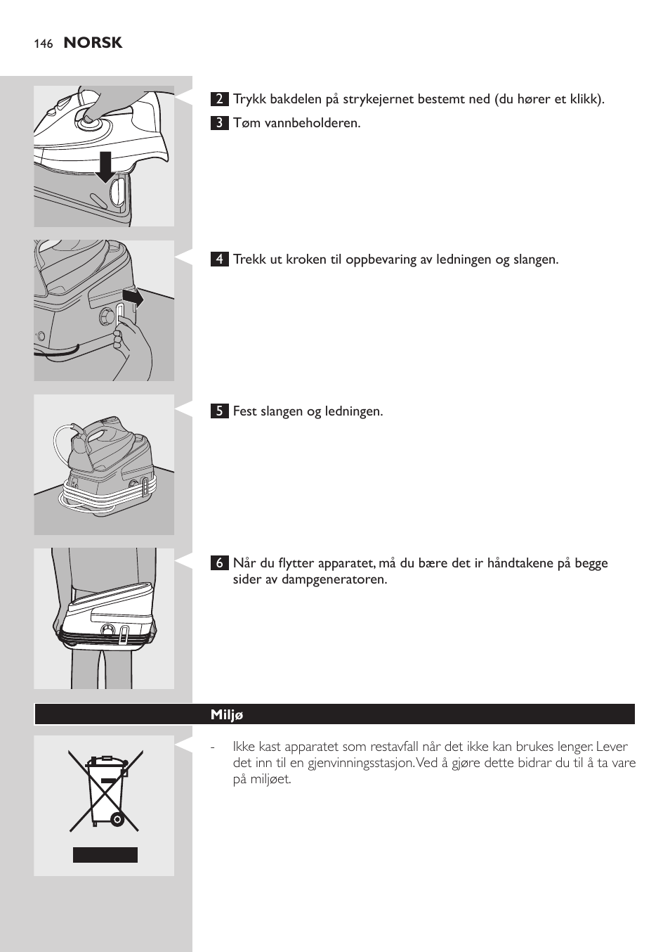 Miljø | Philips Dampfbügelstation User Manual | Page 146 / 194