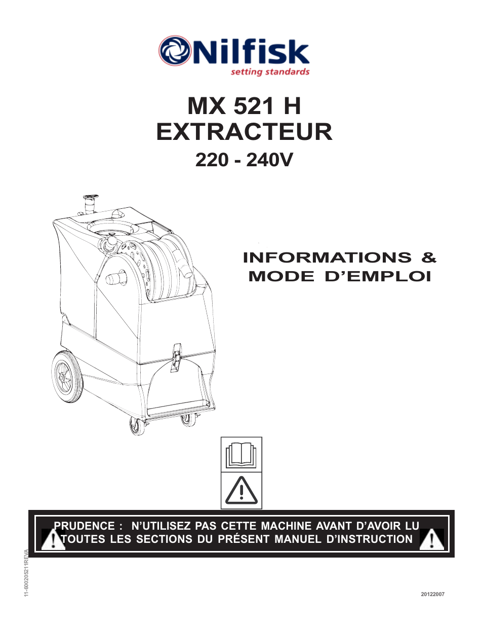Mx 521 h extracteur, Informations & mode d’emploi | Nilfisk-ALTO MX 521 H User Manual | Page 11 / 80