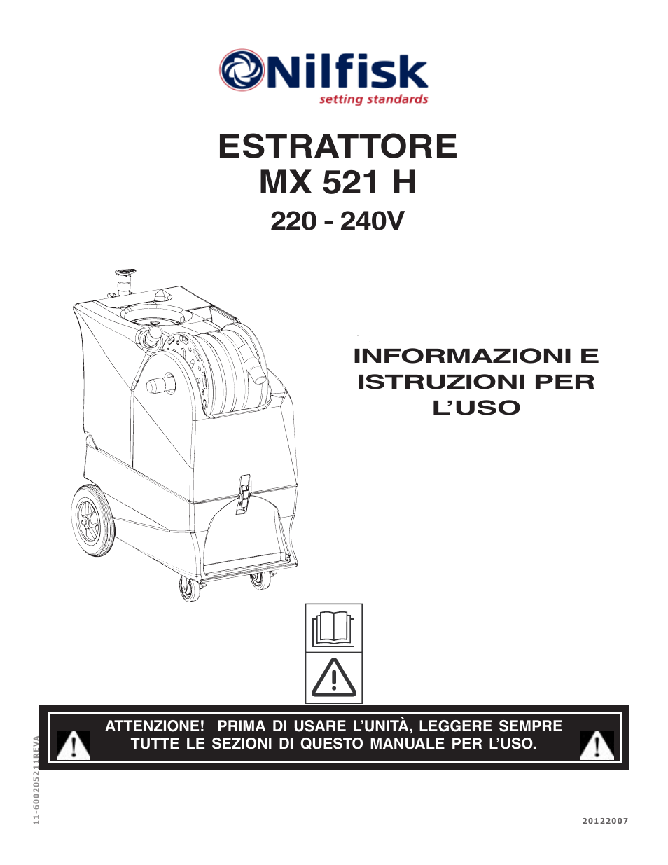 Estrattore mx 521 h | Nilfisk-ALTO MX 521 H User Manual | Page 21 / 80