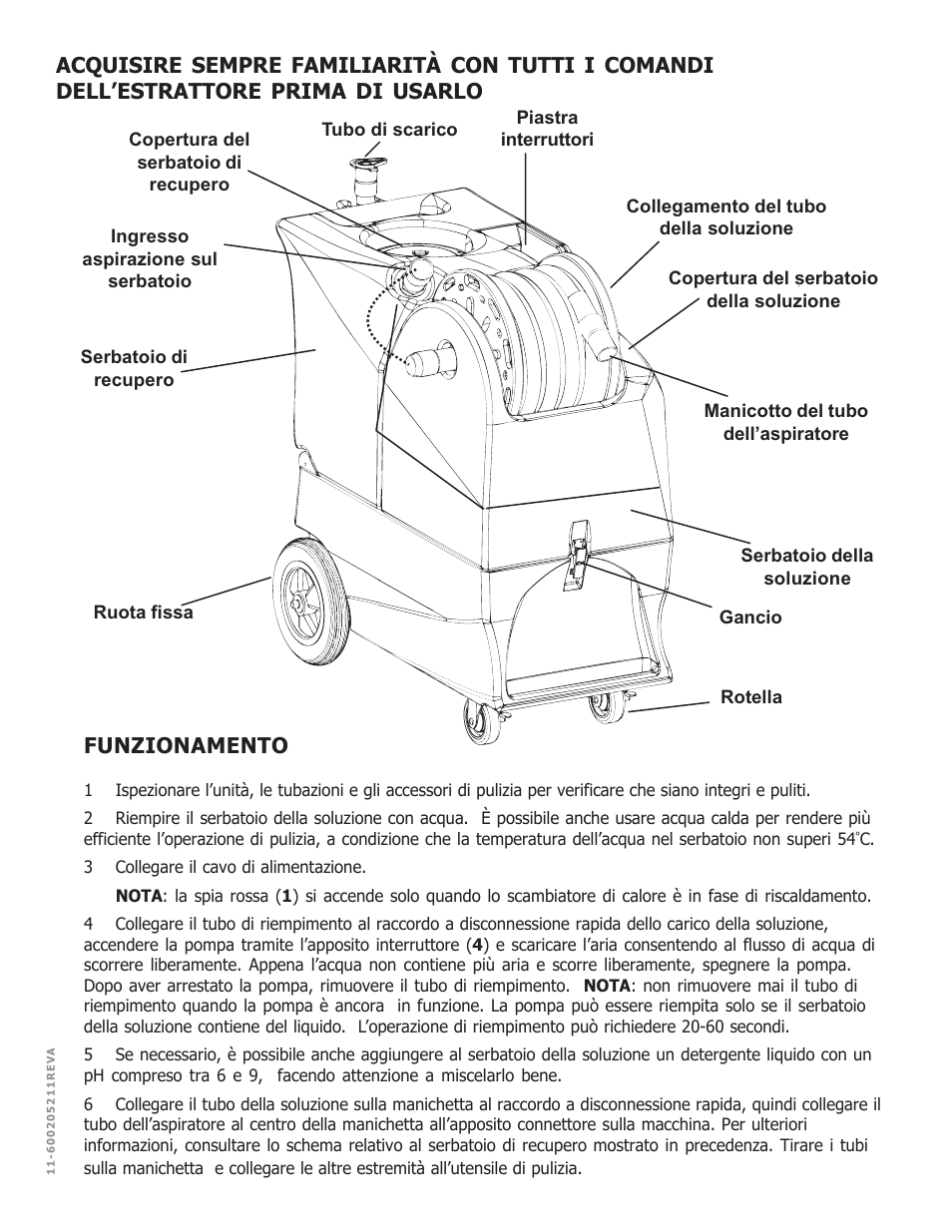 Funzionamento | Nilfisk-ALTO MX 521 H User Manual | Page 24 / 80