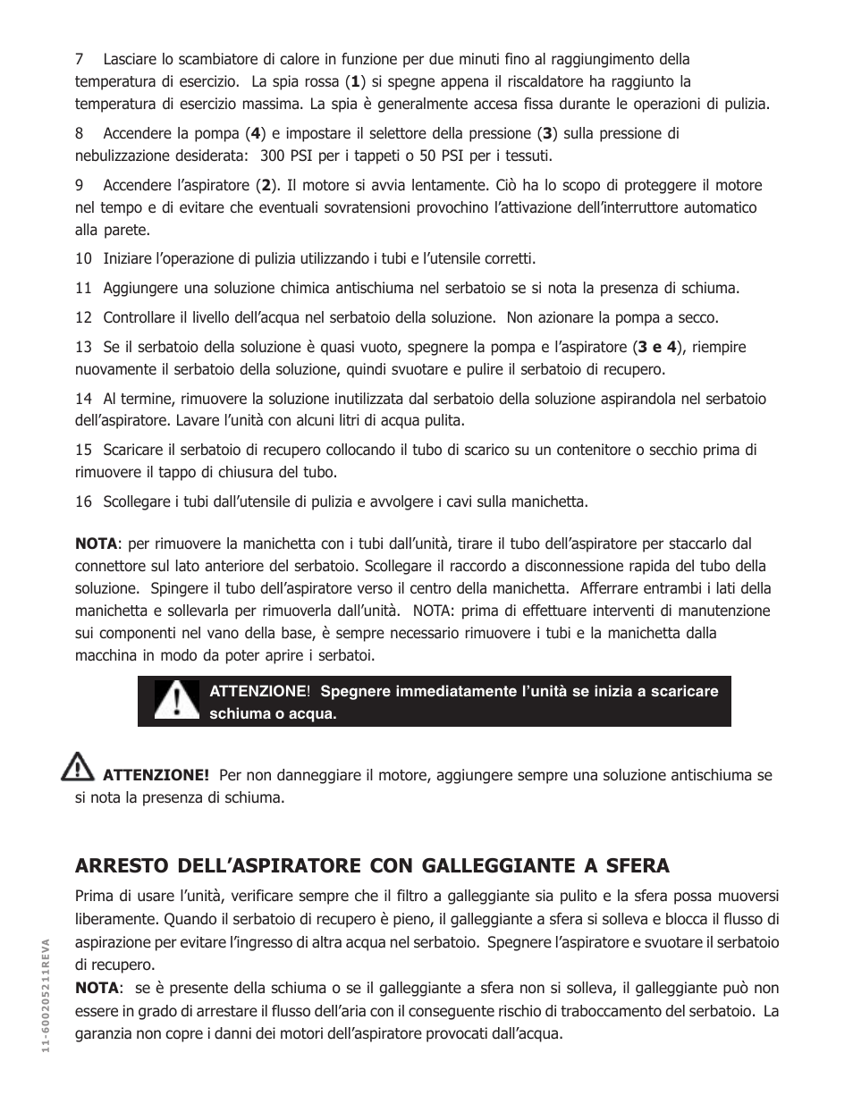 Arresto dell’aspiratore con galleggiante a sfera | Nilfisk-ALTO MX 521 H User Manual | Page 35 / 80