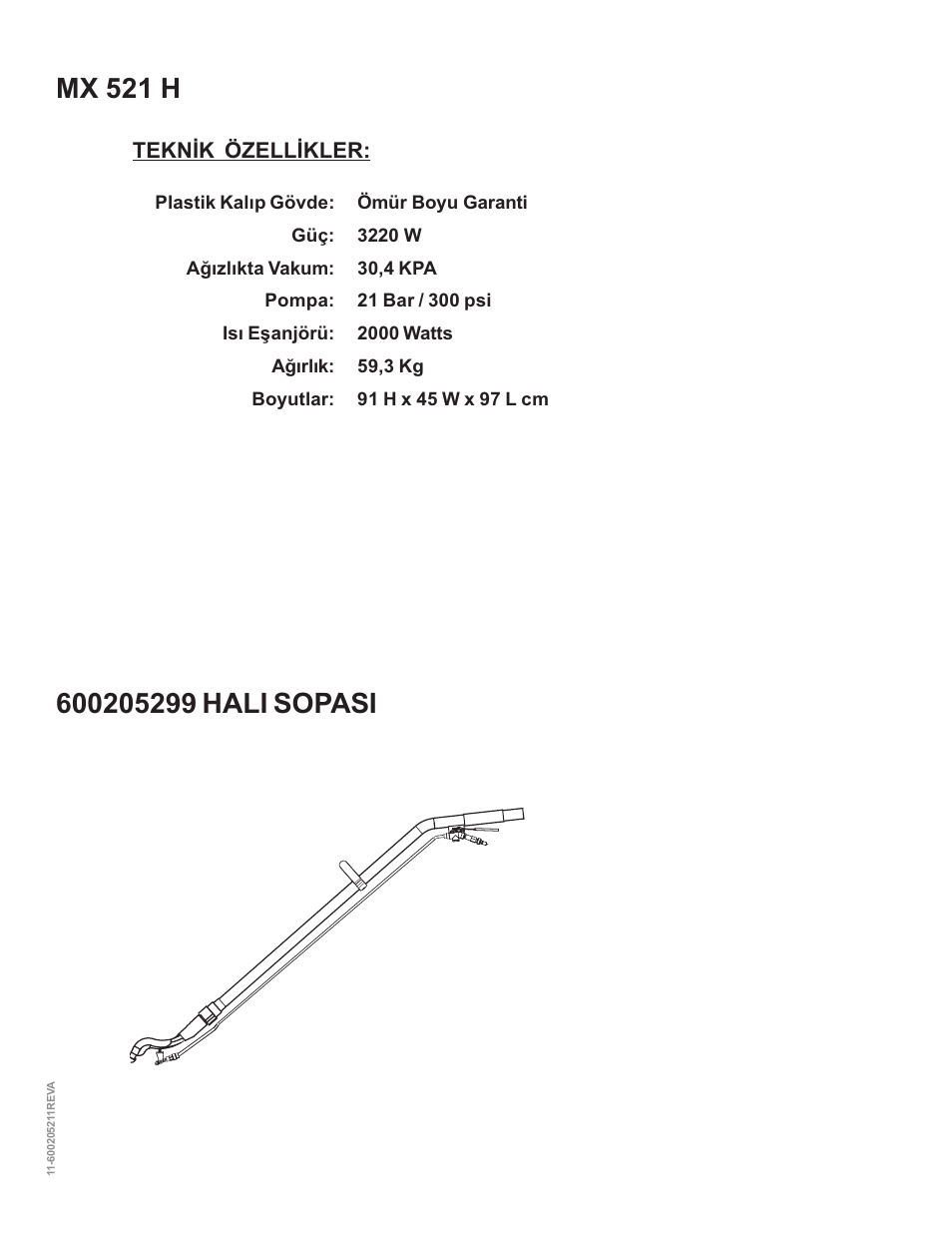 Teknýk özellýkler | Nilfisk-ALTO MX 521 H User Manual | Page 69 / 80