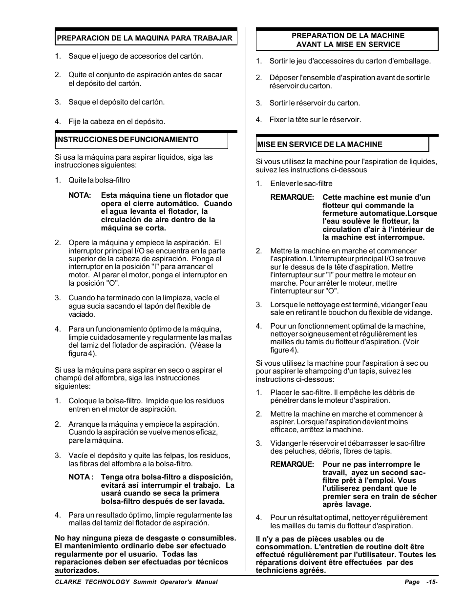 Nilfisk-ALTO Wet/Dry Vacuum User Manual | Page 15 / 28