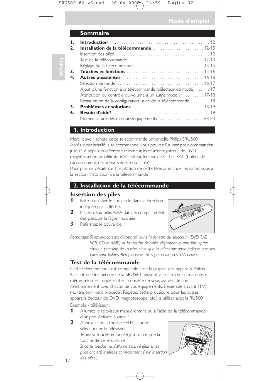 Philips Universal-Fernbedienung User Manual | Page 12 / 84