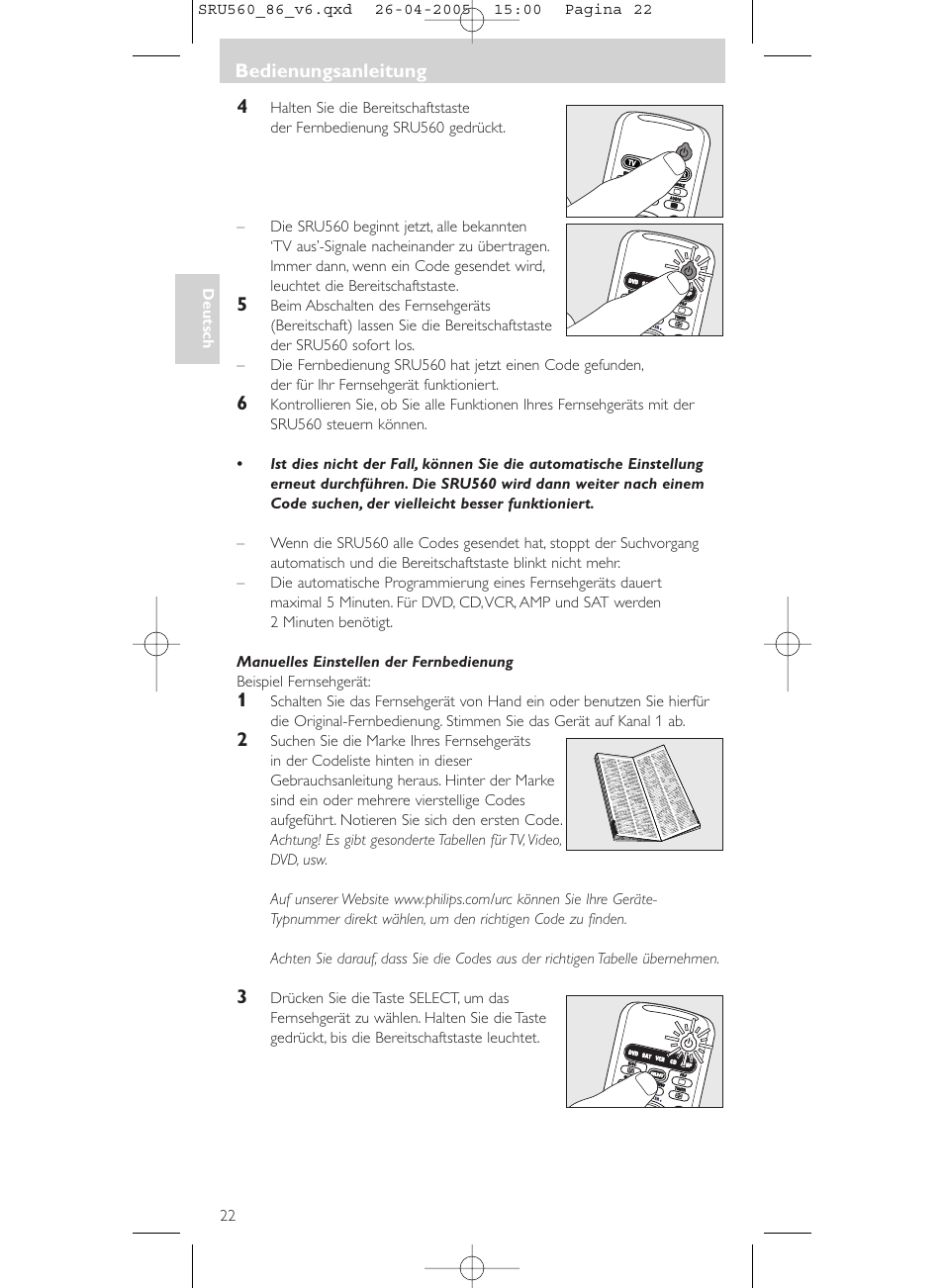 Philips Universal-Fernbedienung User Manual | Page 22 / 84