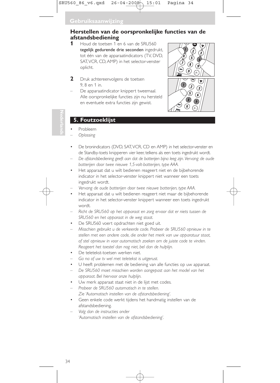 Philips Universal-Fernbedienung User Manual | Page 34 / 84