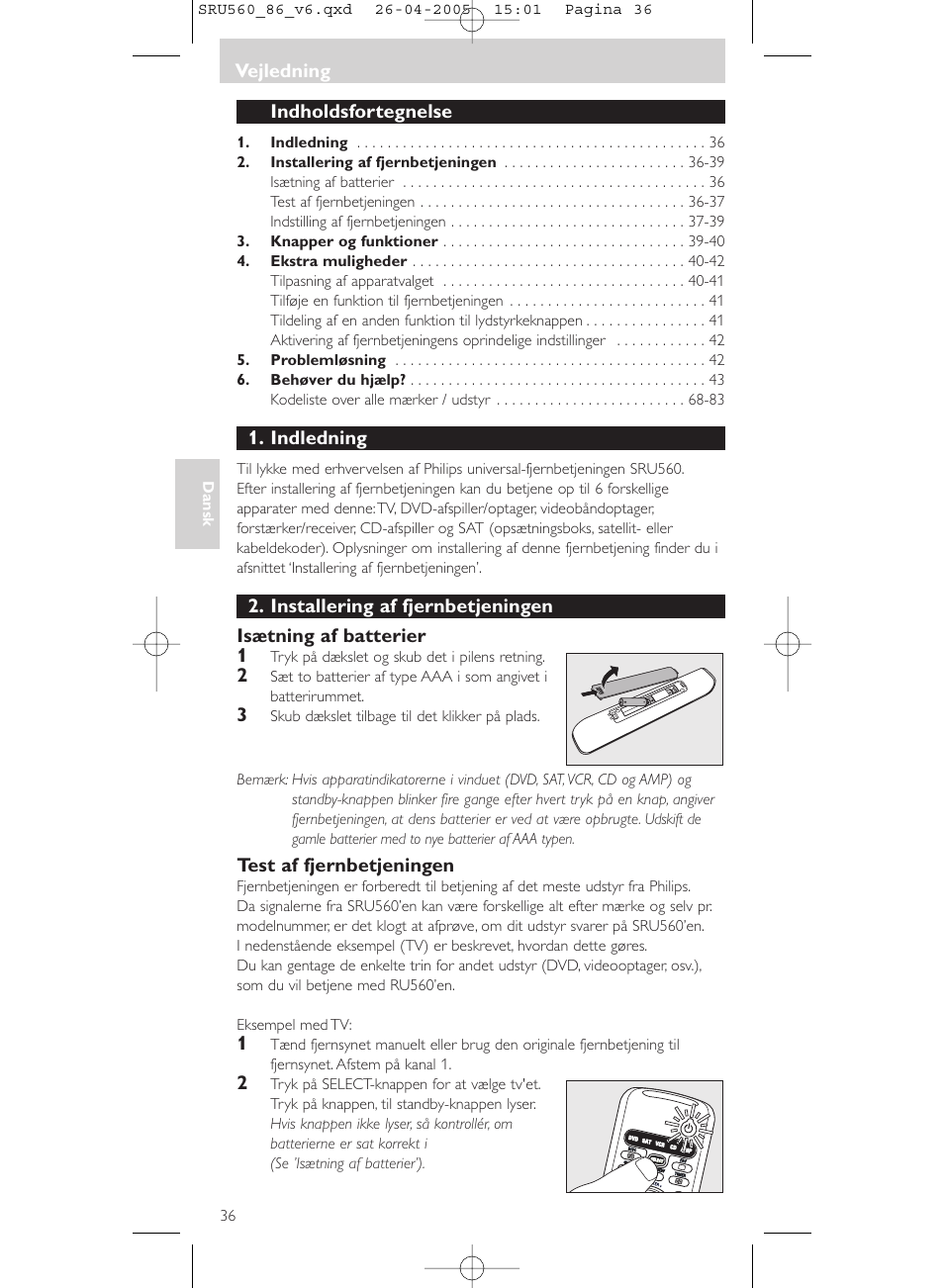 Philips Universal-Fernbedienung User Manual | Page 36 / 84