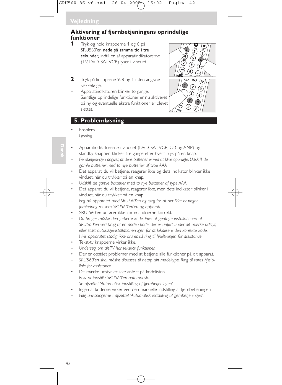 Philips Universal-Fernbedienung User Manual | Page 42 / 84