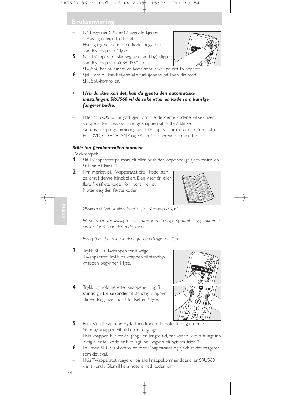 Philips Universal-Fernbedienung User Manual | Page 54 / 84