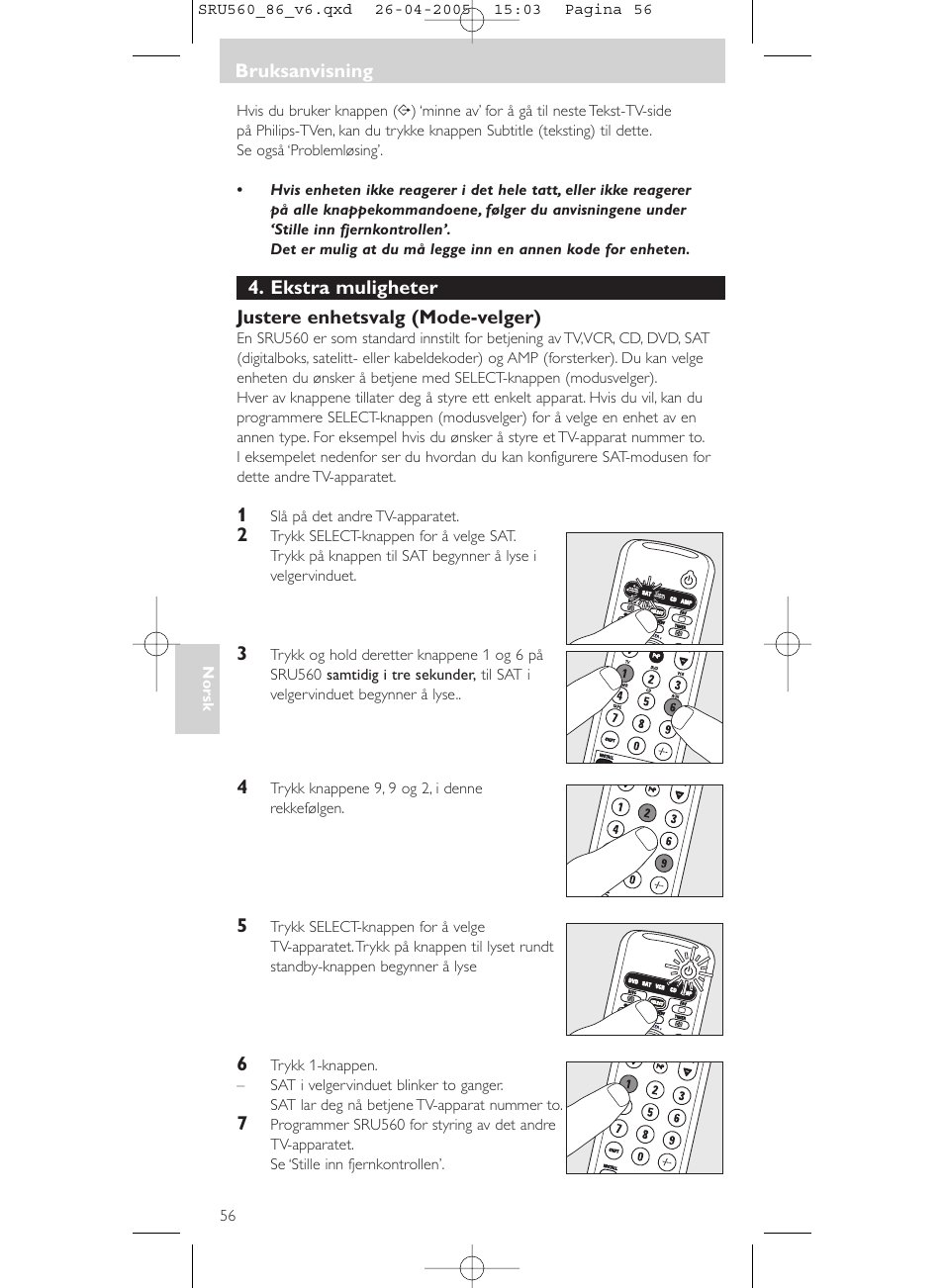 Philips Universal-Fernbedienung User Manual | Page 56 / 84