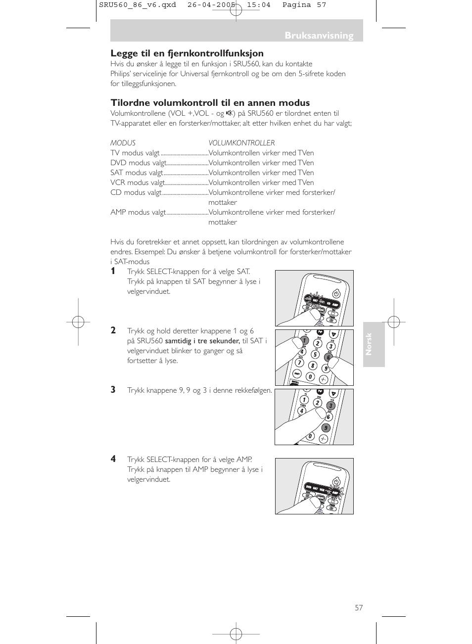 Philips Universal-Fernbedienung User Manual | Page 57 / 84