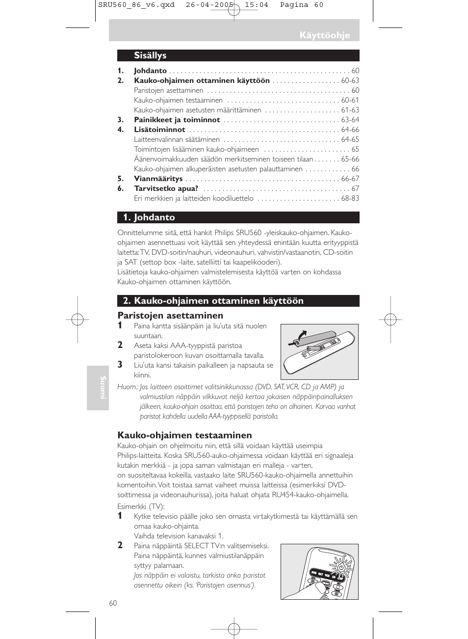 Philips Universal-Fernbedienung User Manual | Page 60 / 84