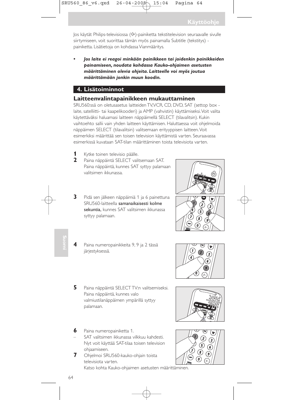 Philips Universal-Fernbedienung User Manual | Page 64 / 84