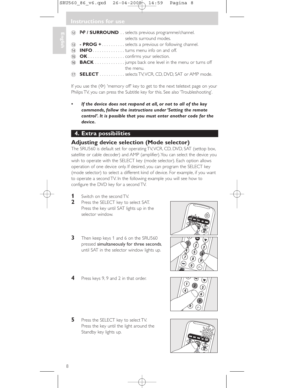 Philips Universal-Fernbedienung User Manual | Page 8 / 84