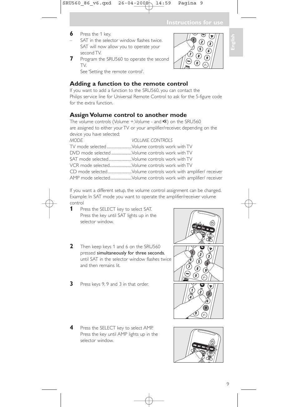 Philips Universal-Fernbedienung User Manual | Page 9 / 84