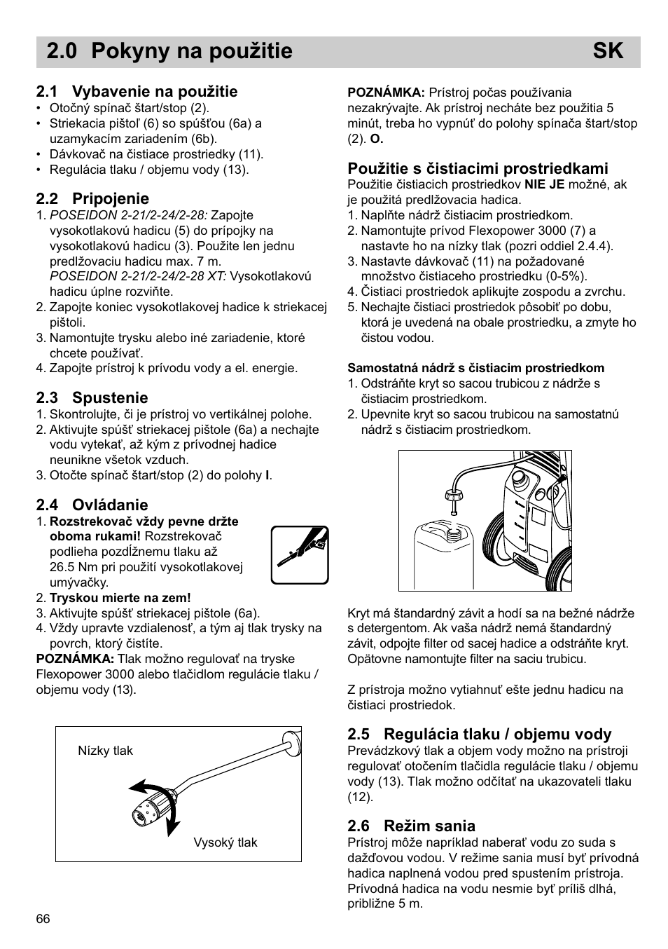 0 pokyny na použitie sk | Nilfisk-ALTO POSEIDON 2-21 User Manual | Page 5 / 14