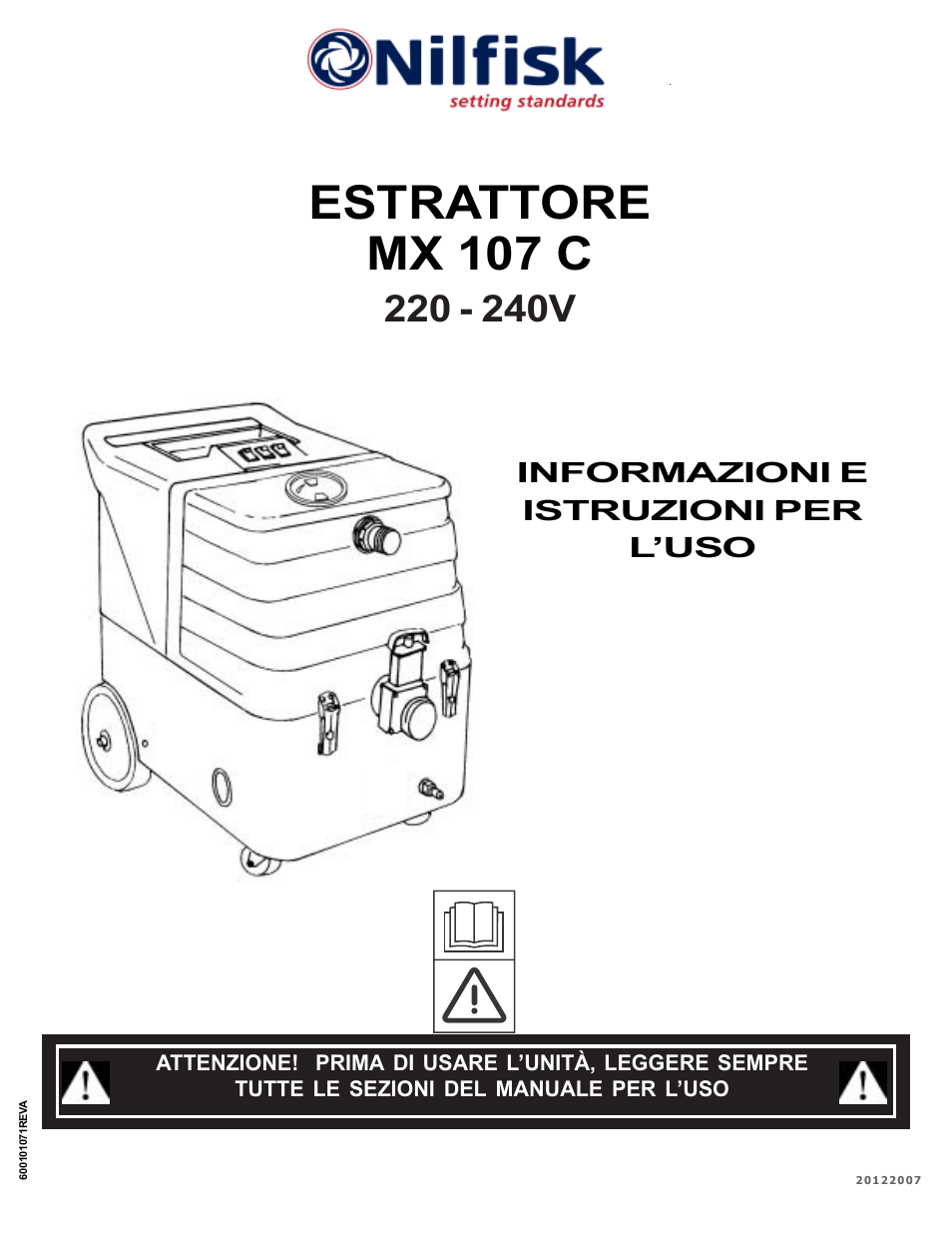 Estrattore mx 107 c | Nilfisk-ALTO MX 107 C User Manual | Page 25 / 64