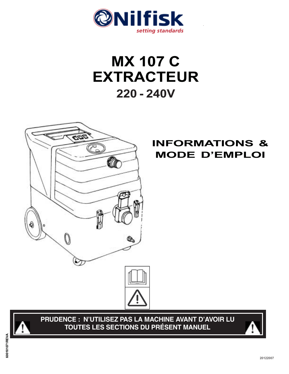 Mx 107 c extracteur | Nilfisk-ALTO MX 107 C User Manual | Page 9 / 64