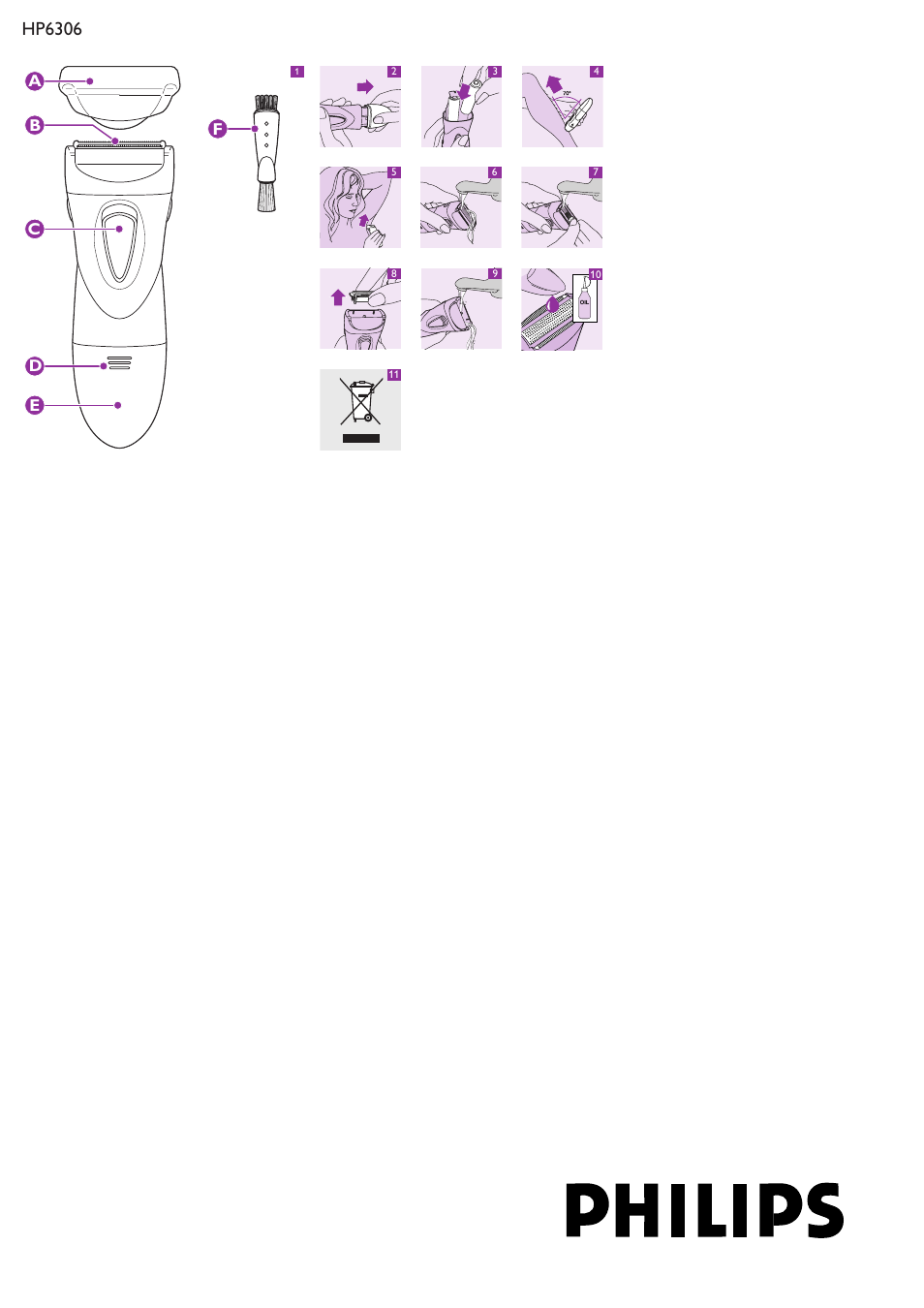 Philips Ladyshave User Manual | 8 pages