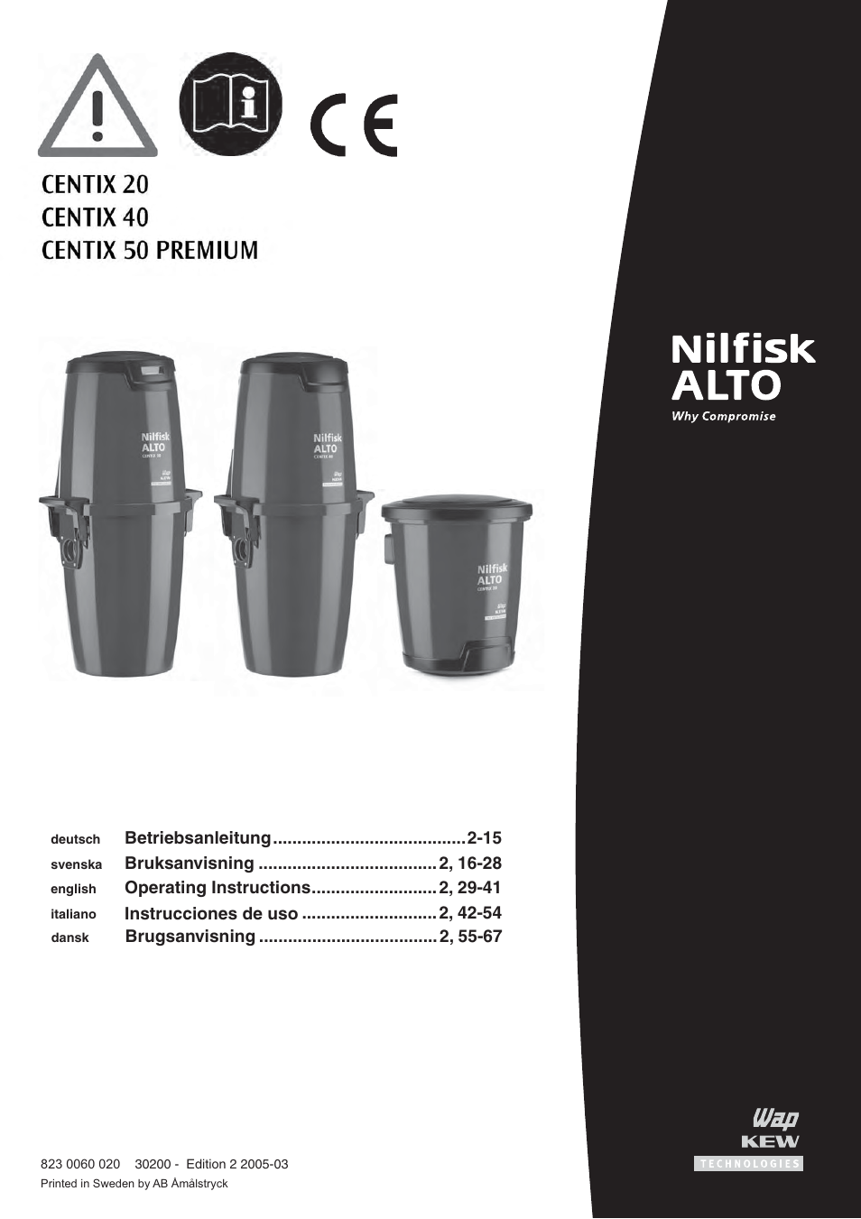 Nilfisk-ALTO Centix 40 User Manual | 107 pages