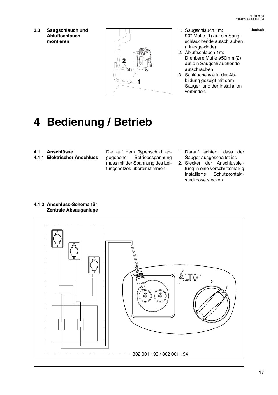 4 bedienung / betrieb | Nilfisk-ALTO Centix 40 User Manual | Page 35 / 107