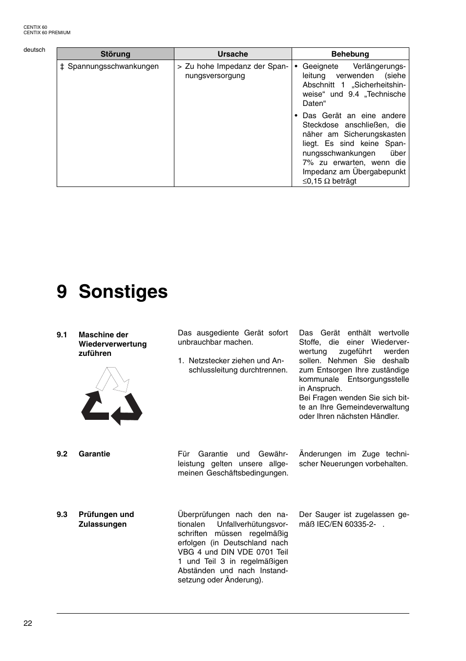 9 sonstiges | Nilfisk-ALTO Centix 40 User Manual | Page 40 / 107