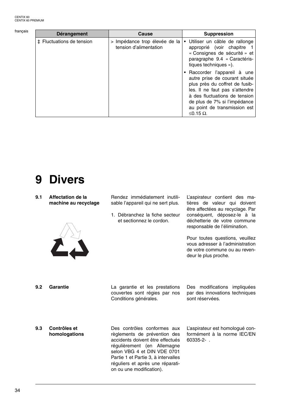 9 divers | Nilfisk-ALTO Centix 40 User Manual | Page 52 / 107