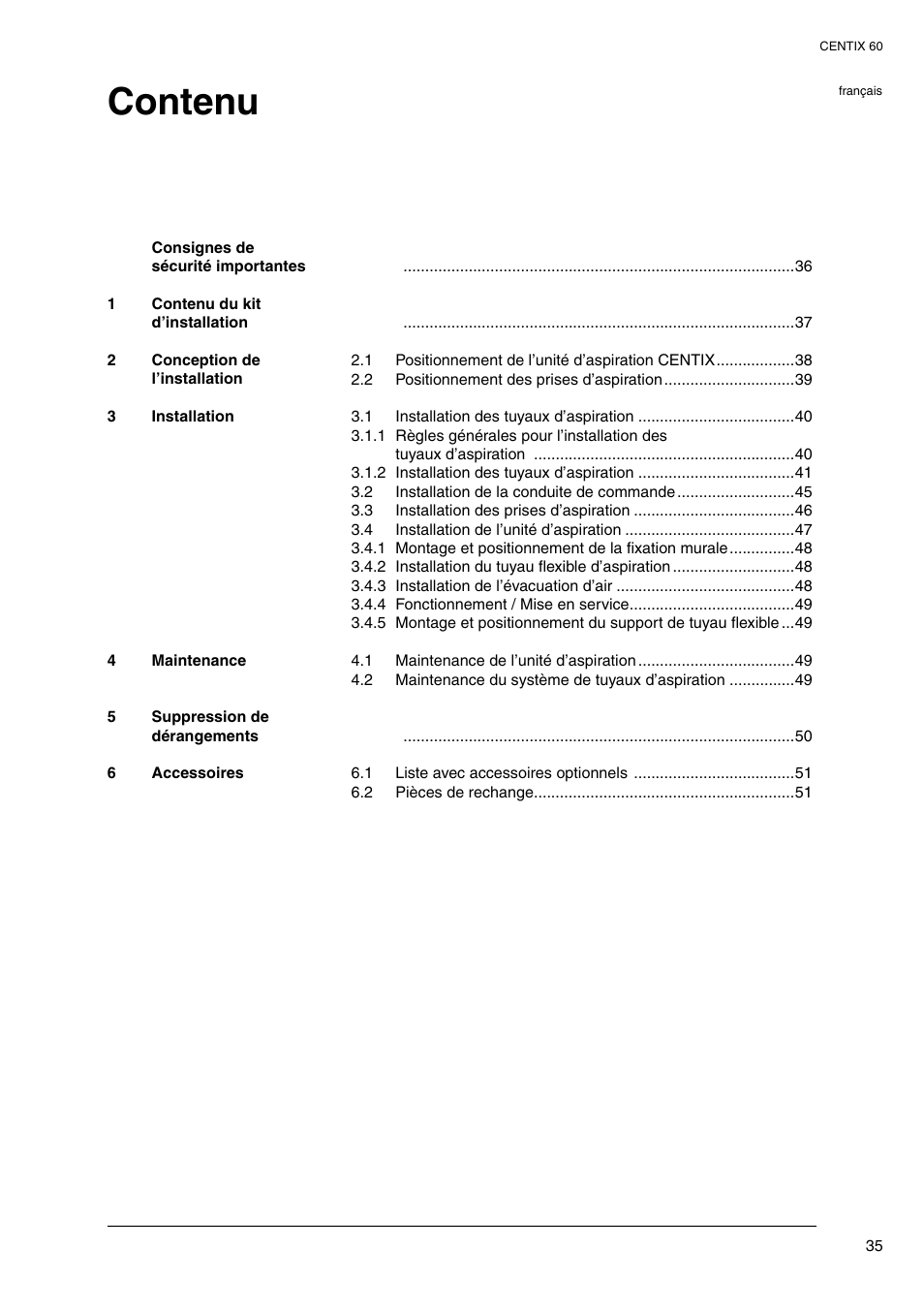 Contenu | Nilfisk-ALTO Centix 40 User Manual | Page 90 / 107