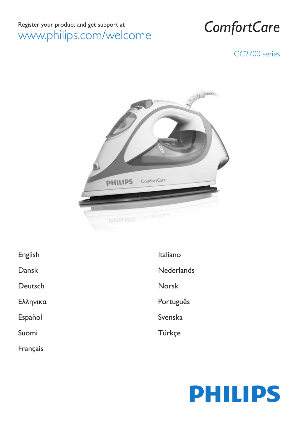 Philips ComfortCare Dampfbügeleisen User Manual | 20 pages