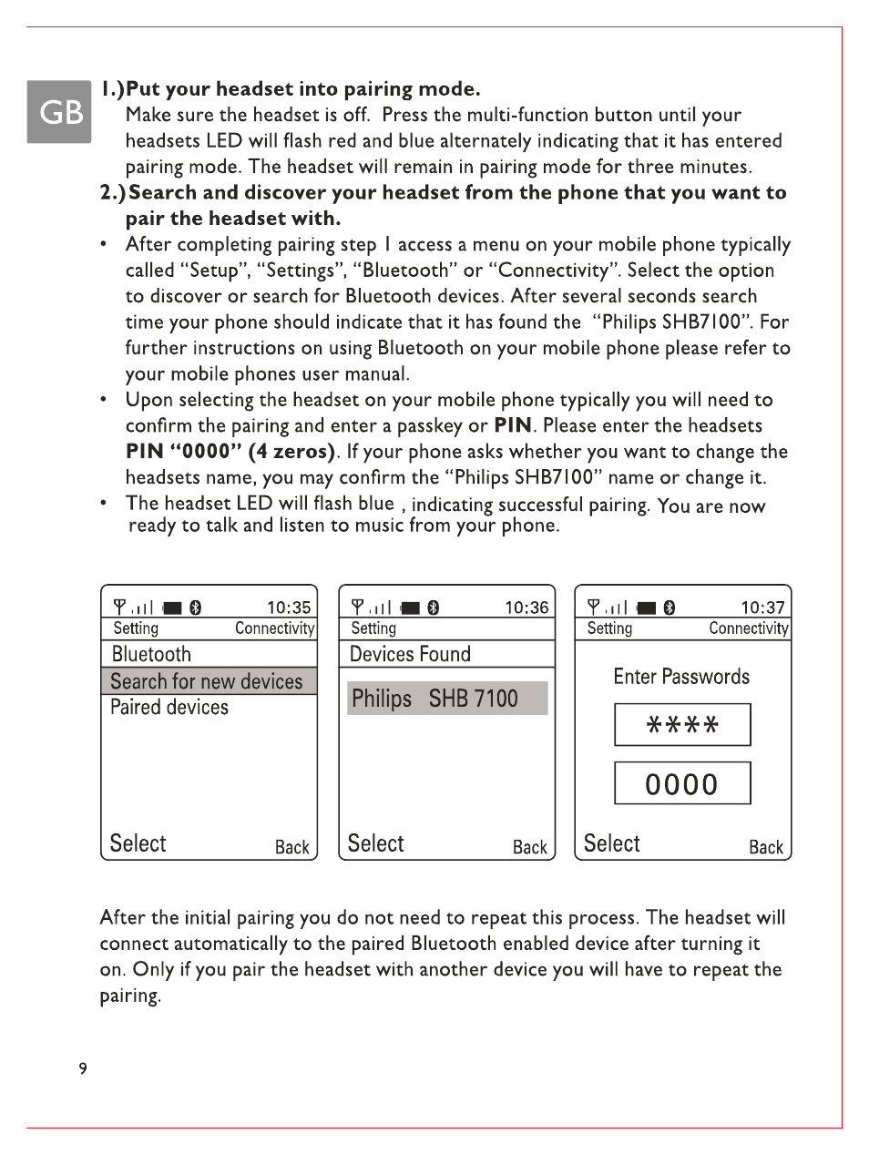 Philips Bluetooth-Stereo-Headset User Manual | Page 11 / 107